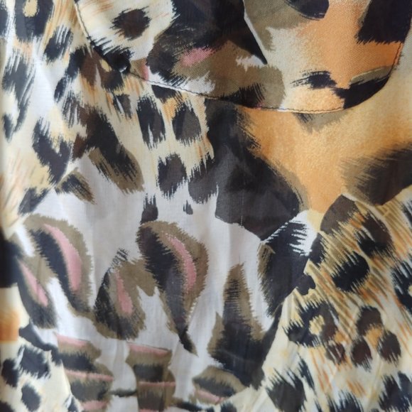 Seidensticker Animal Print Button Up Blouse 16XL - Picture 13 of 16